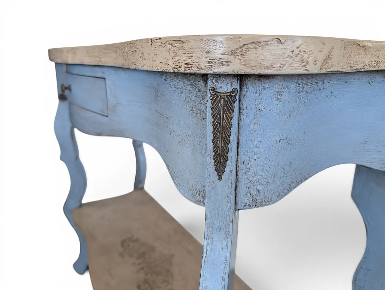 Completely restored beech wood console, 1960s 9