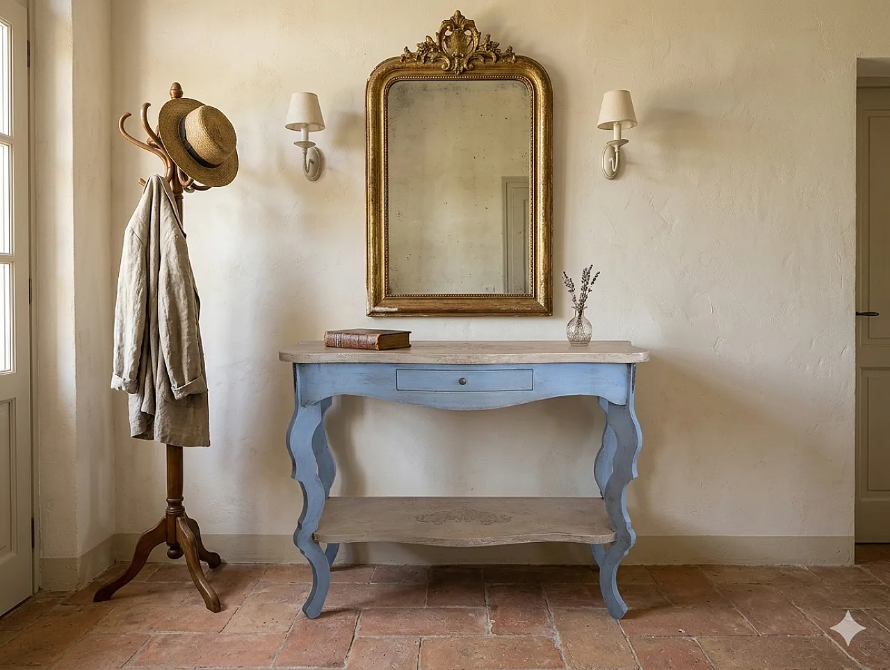 Completely restored beech wood console, 1960s 12
