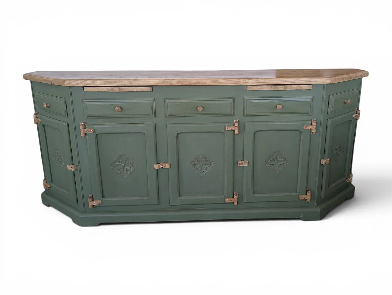 Fully restored chestnut wood cabinet, 1980s 1