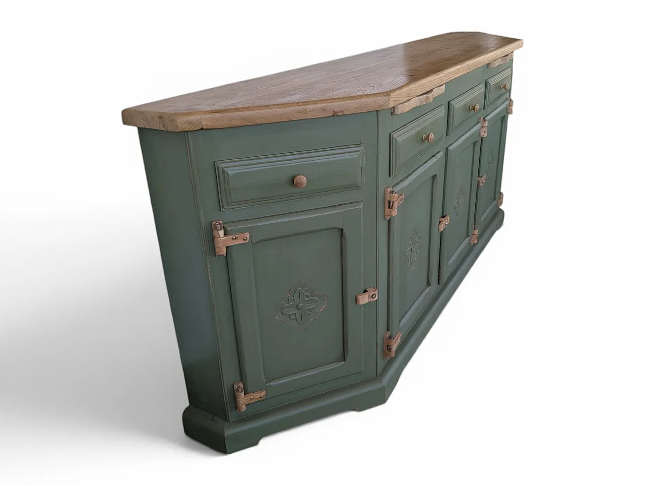 Fully restored chestnut wood cabinet, 1980s 2