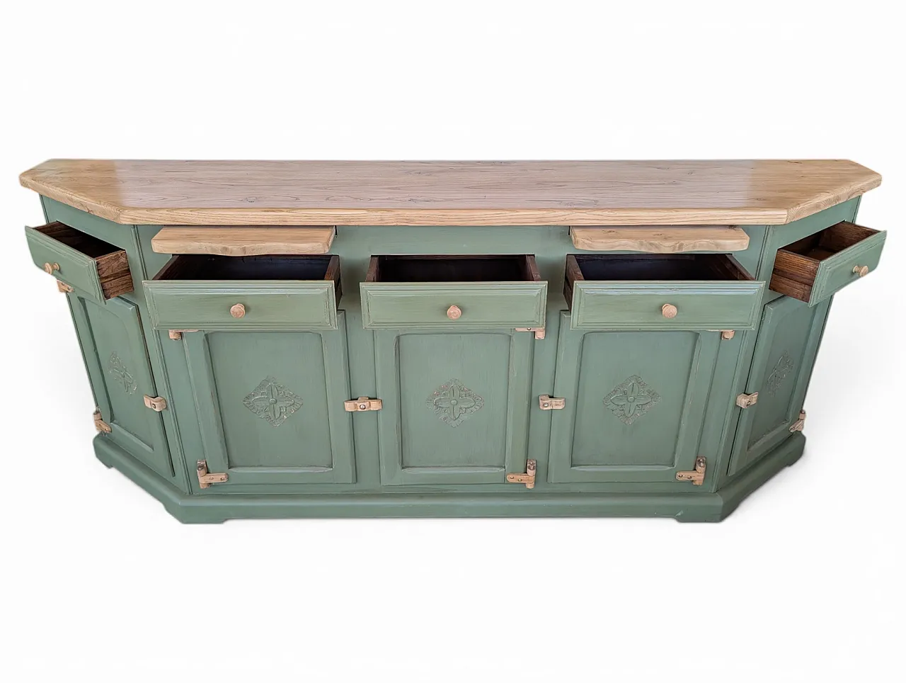 Fully restored chestnut wood cabinet, 1980s 5