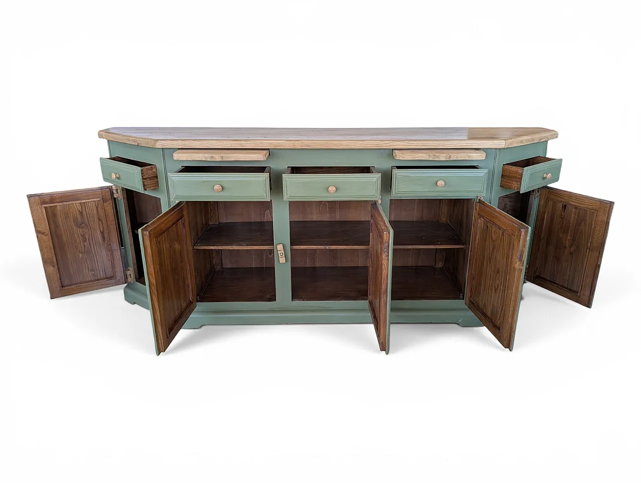 Fully restored chestnut wood cabinet, 1980s 6