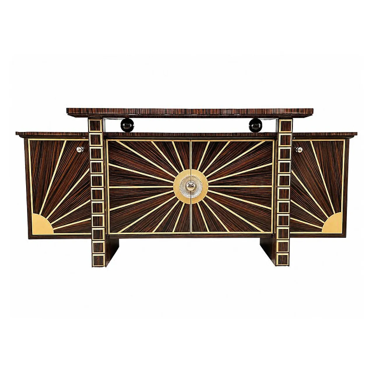 Art Deco style wooden sideboard, 1980s 1