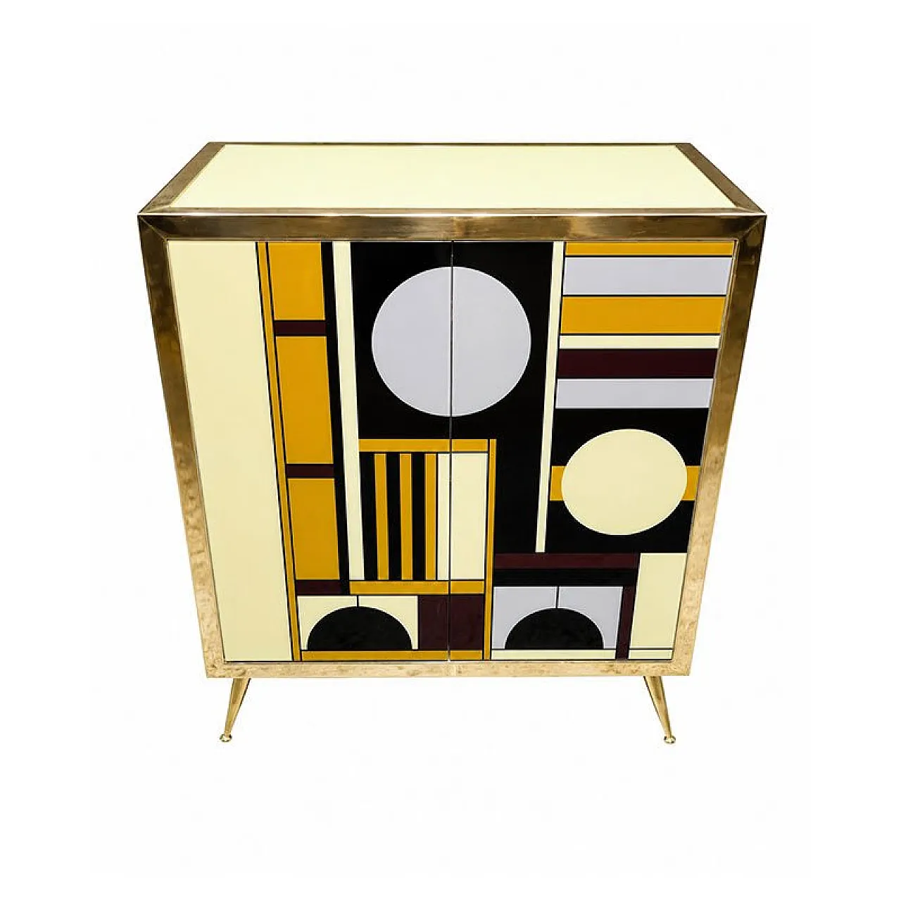 2-door sideboard in Murano glass, 1980s 2