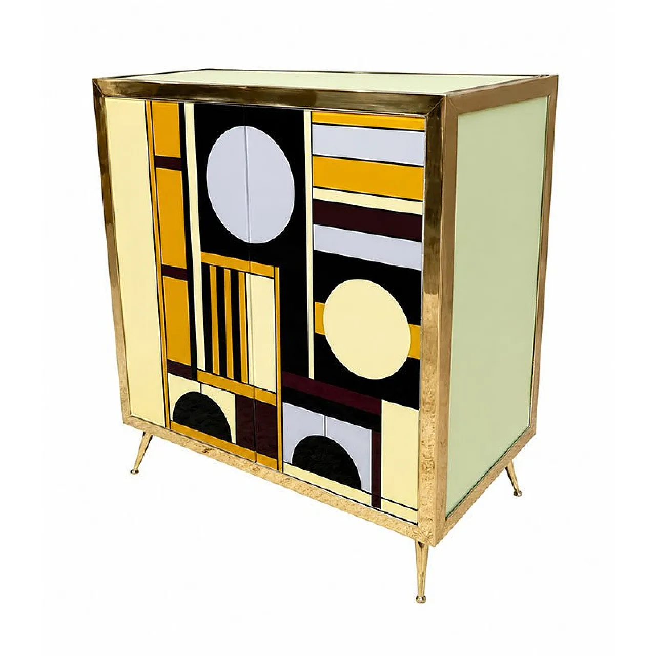 2-door sideboard in Murano glass, 1980s 3