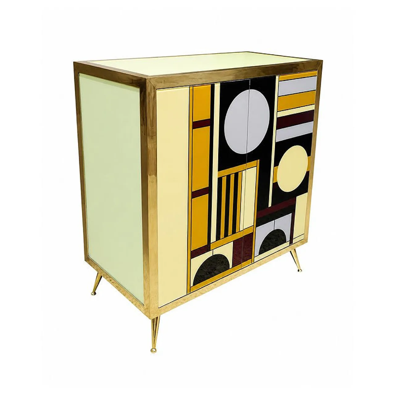 2-door sideboard in Murano glass, 1980s 4