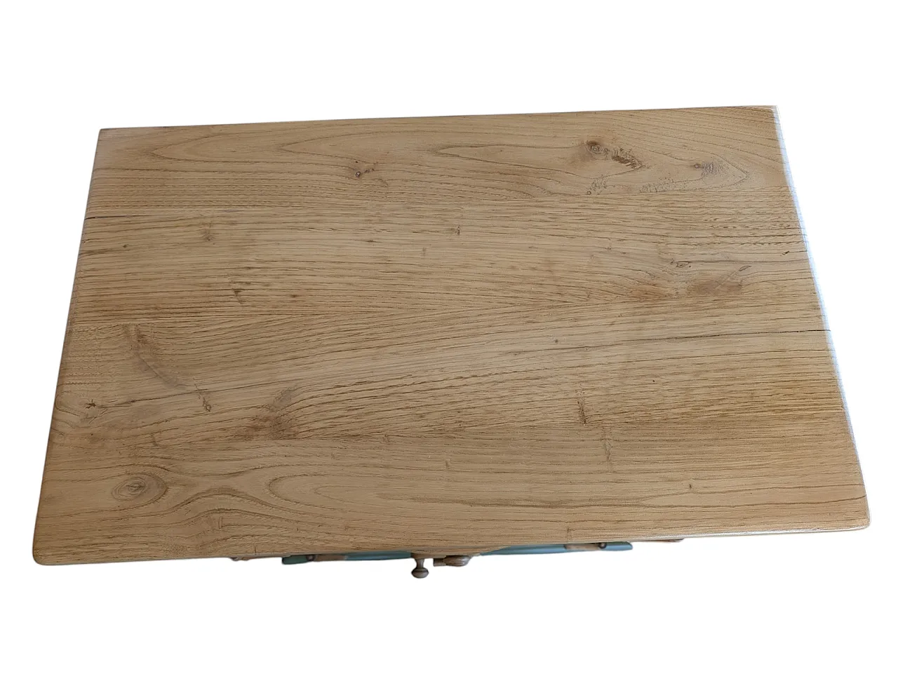 Restored chestnut wood cabinet with 1 cutting board, 1980s 10
