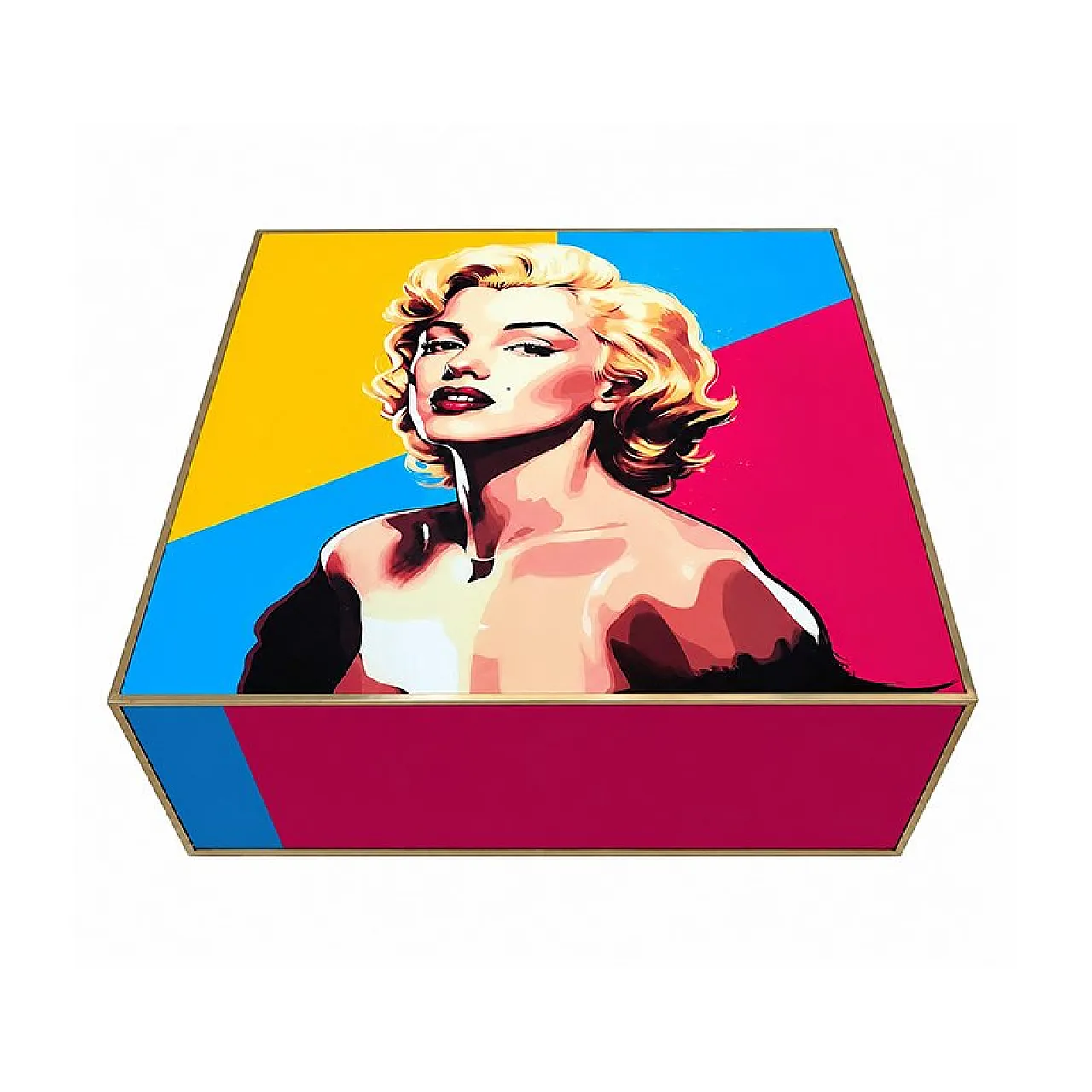Tavolino in vetro Marilyn, anni '80 1