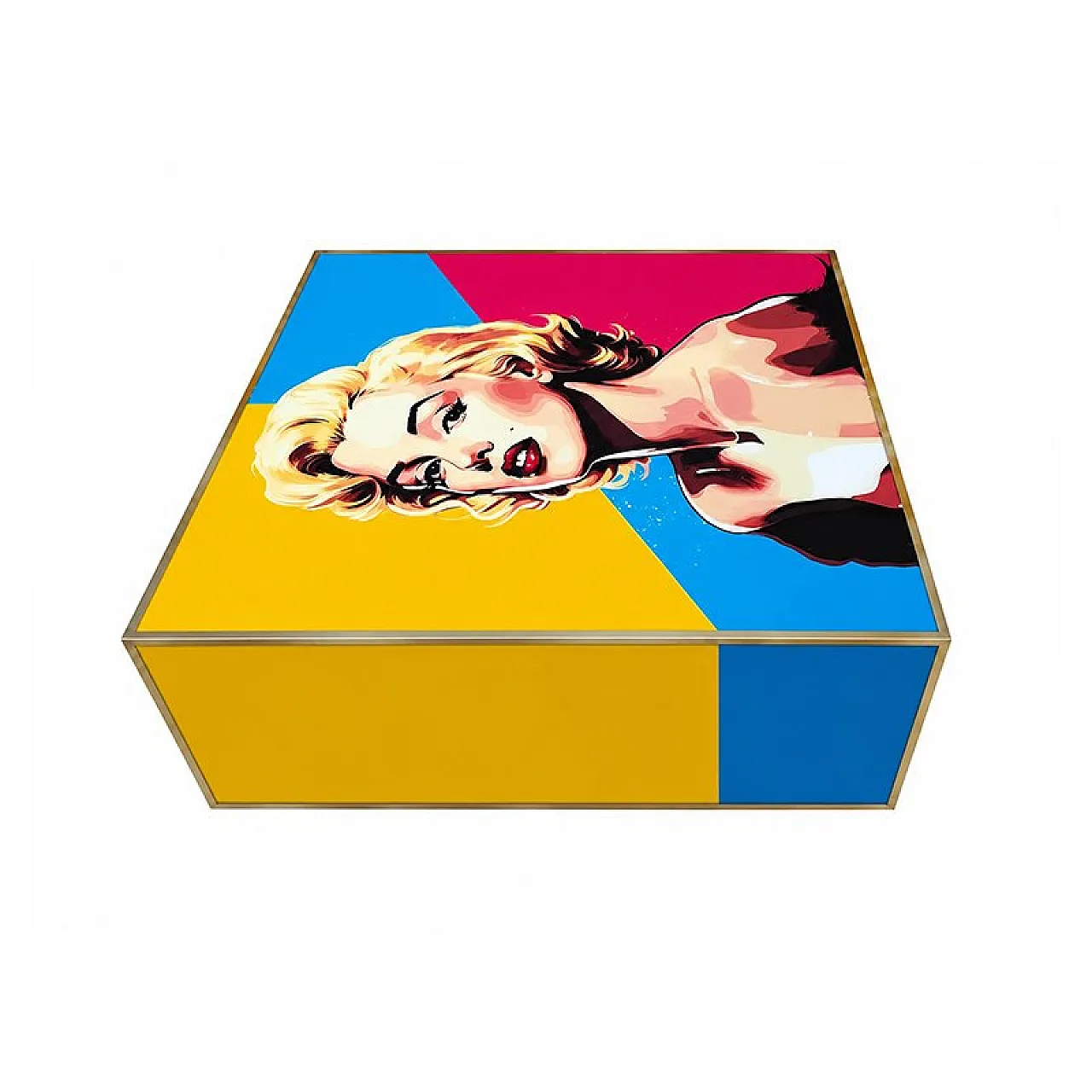 Tavolino in vetro Marilyn, anni '80 2