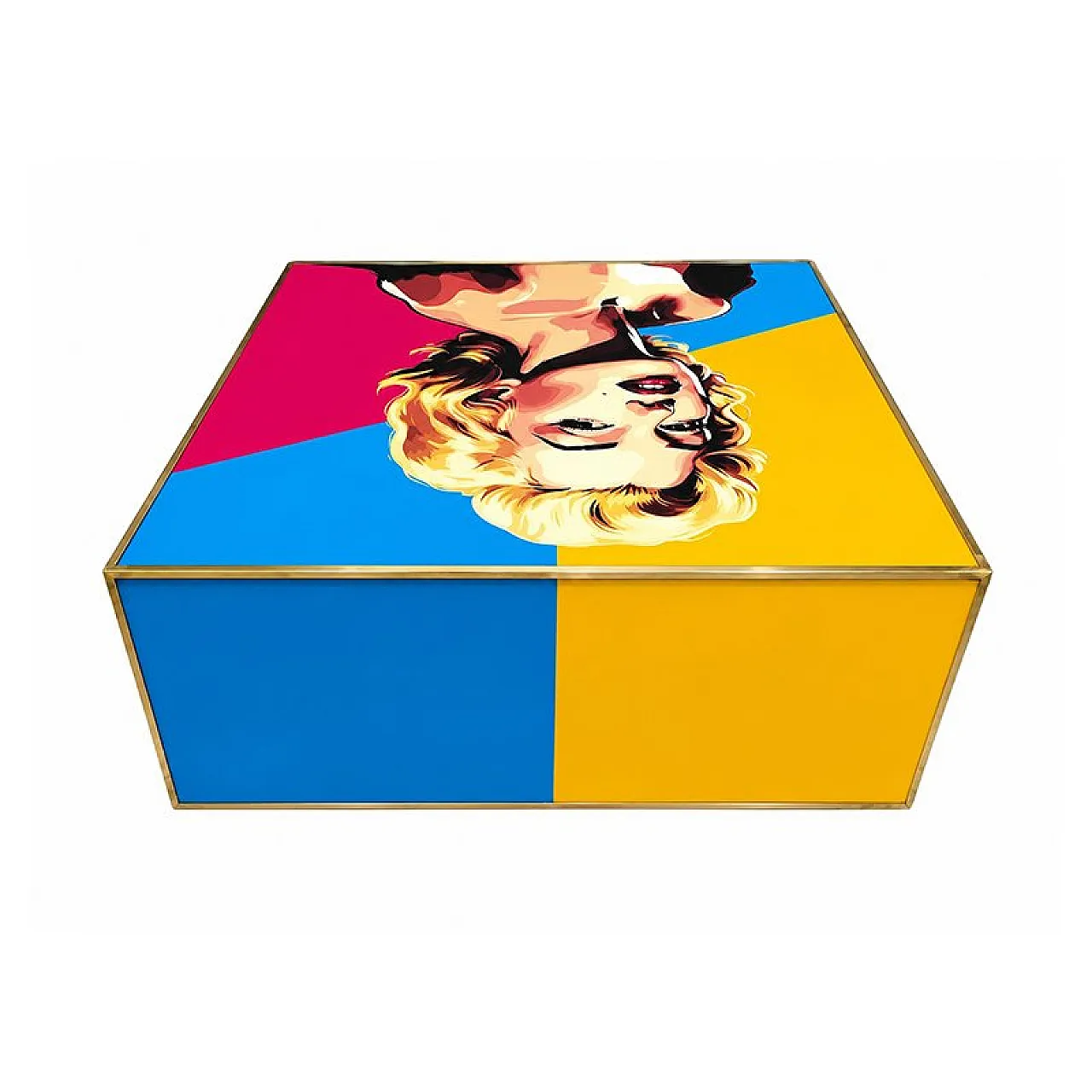 Tavolino in vetro Marilyn, anni '80 3