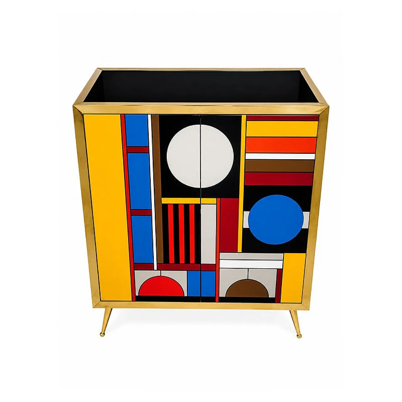 Sideboard with 2 glass doors, 1980s 2