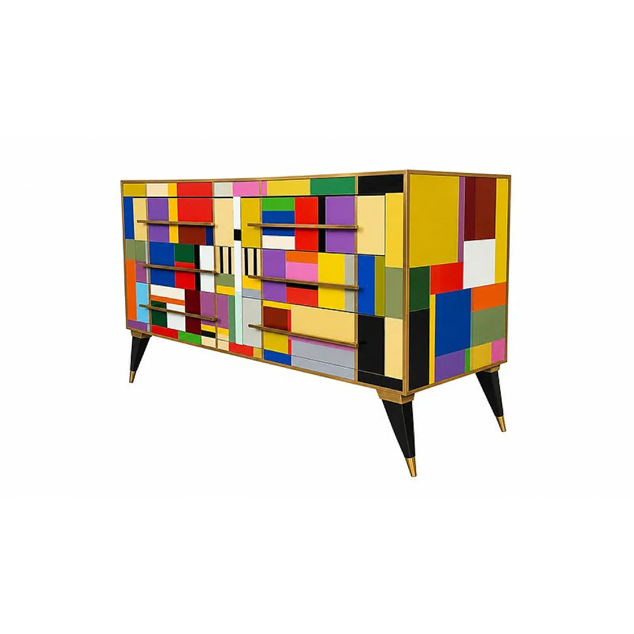 Glass chest of drawers, 1980s 2