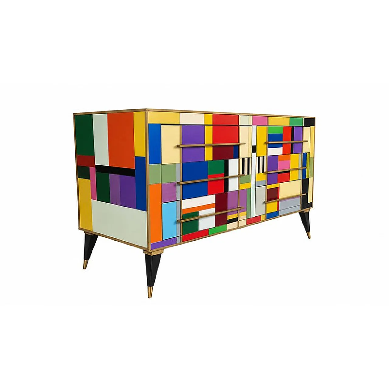 Glass chest of drawers, 1980s 3