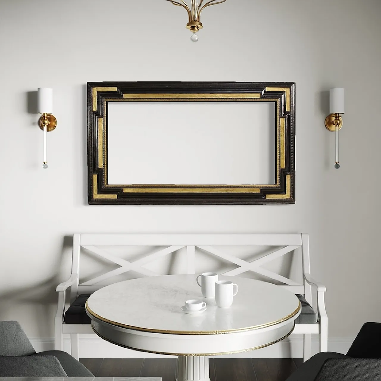 French gilt wood frame from the 20th century 7