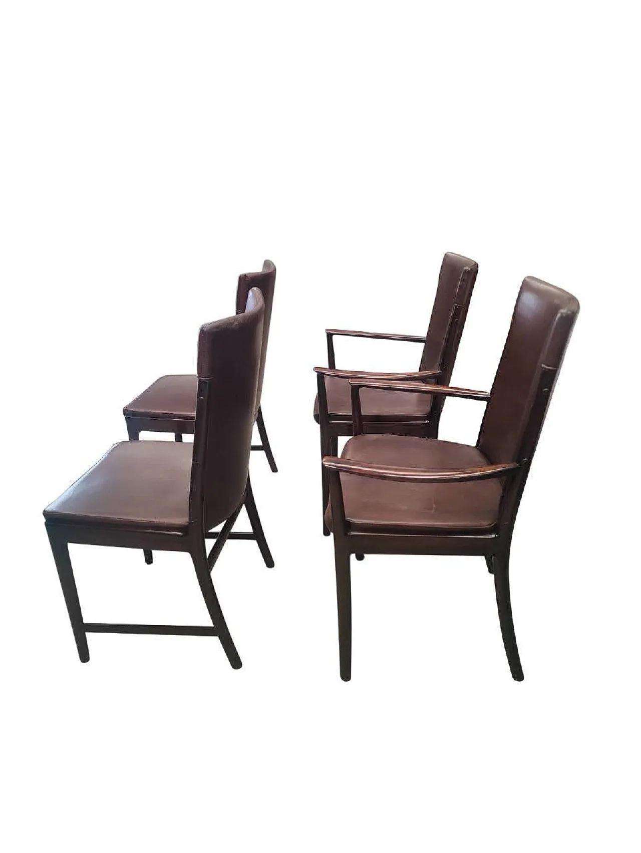 Set of 4 chairs by Kai Lyngfeldt Larsen for Soren Wiladsen, Denmark, 1960s 2
