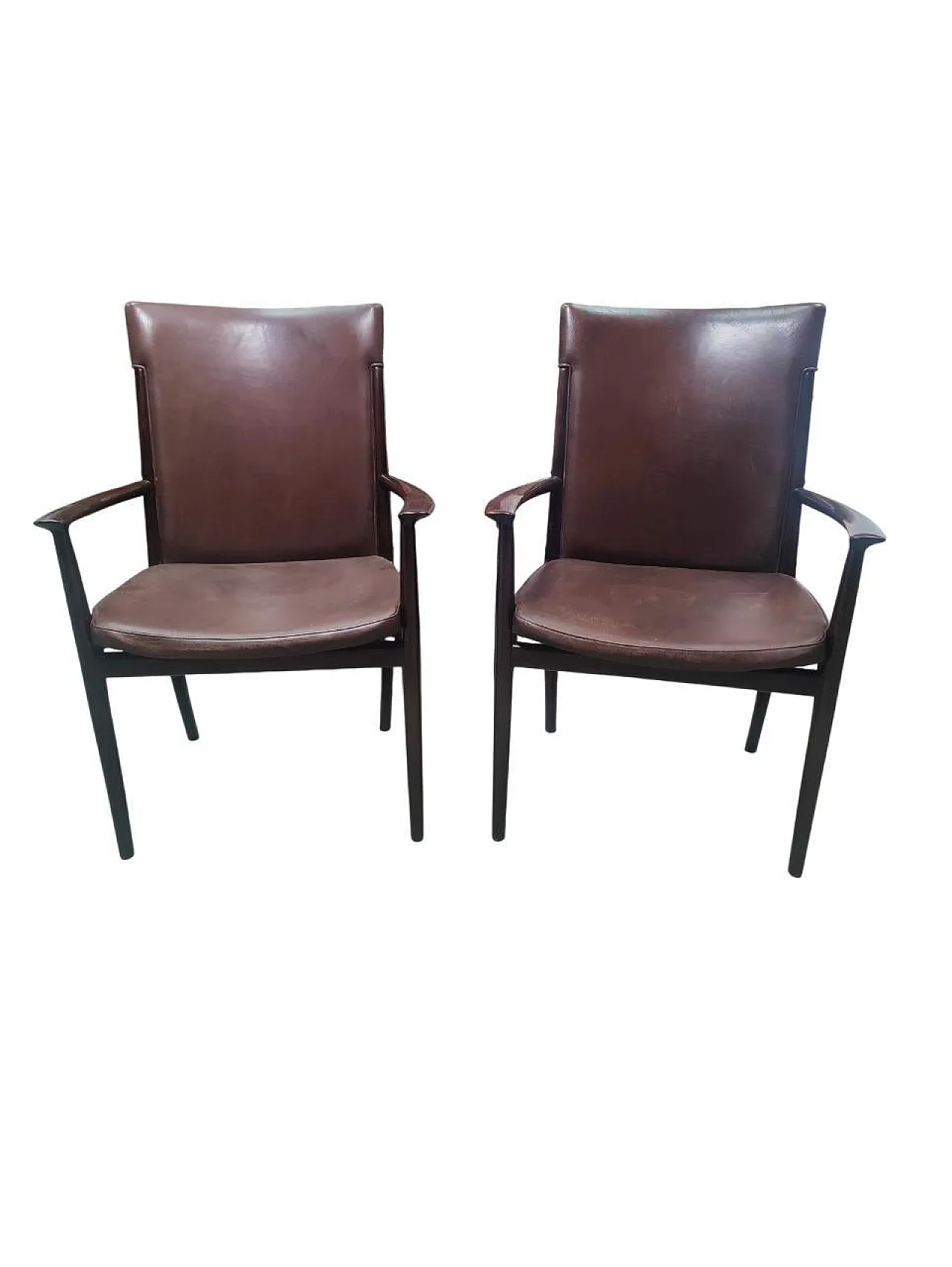 Set of 4 chairs by Kai Lyngfeldt Larsen for Soren Wiladsen, Denmark, 1960s 4