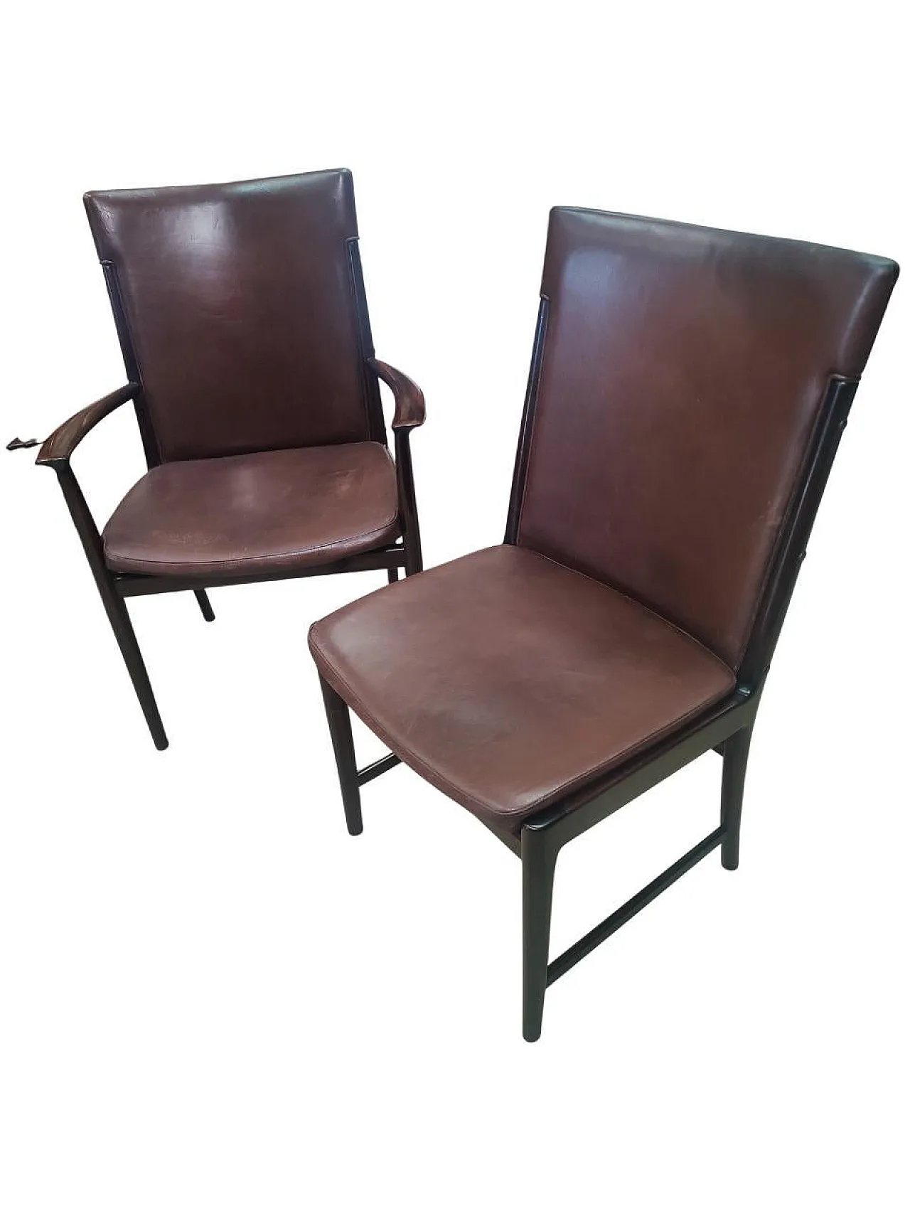 Set of 4 chairs by Kai Lyngfeldt Larsen for Soren Wiladsen, Denmark, 1960s 12