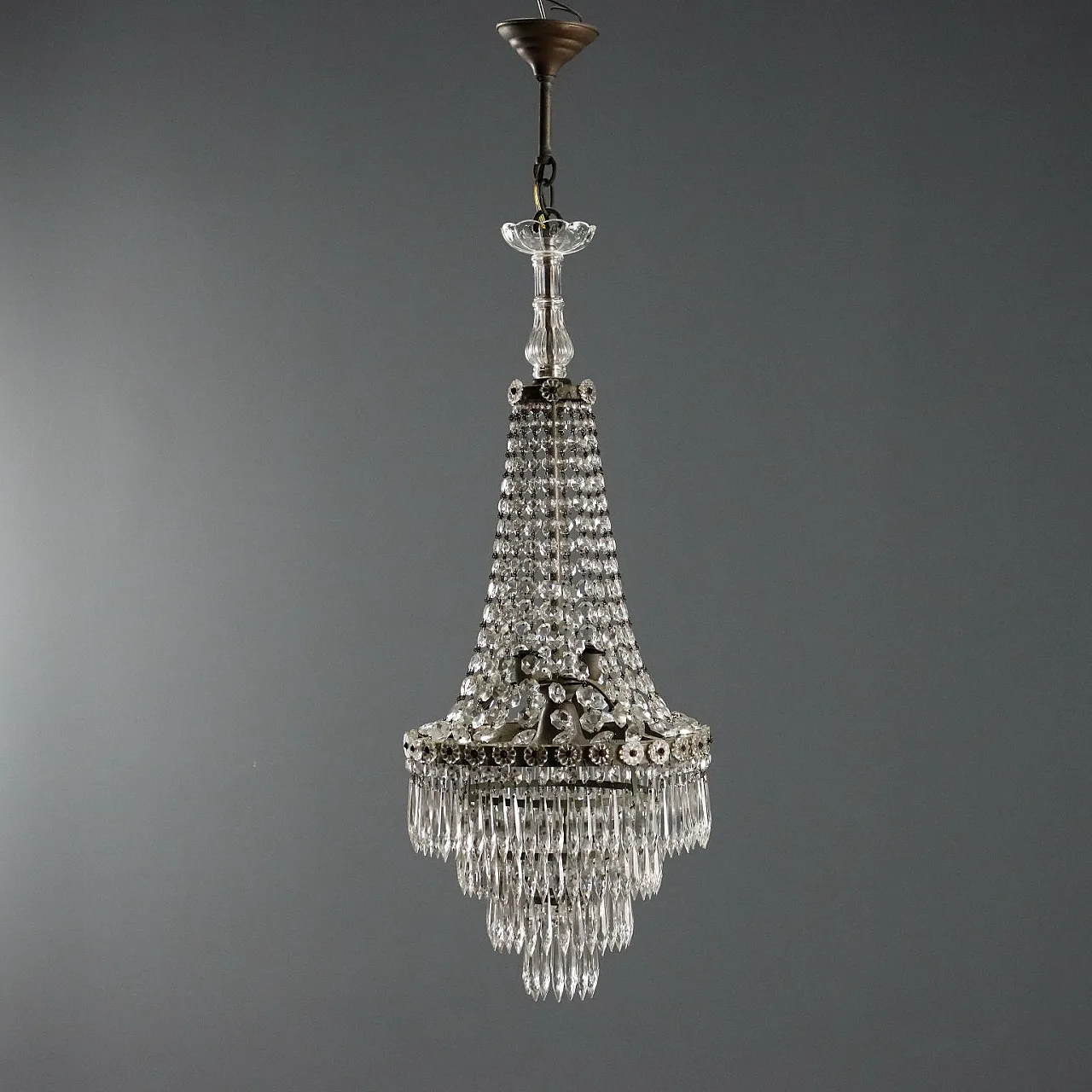 Hot air balloon chandelier, late 19th century 1