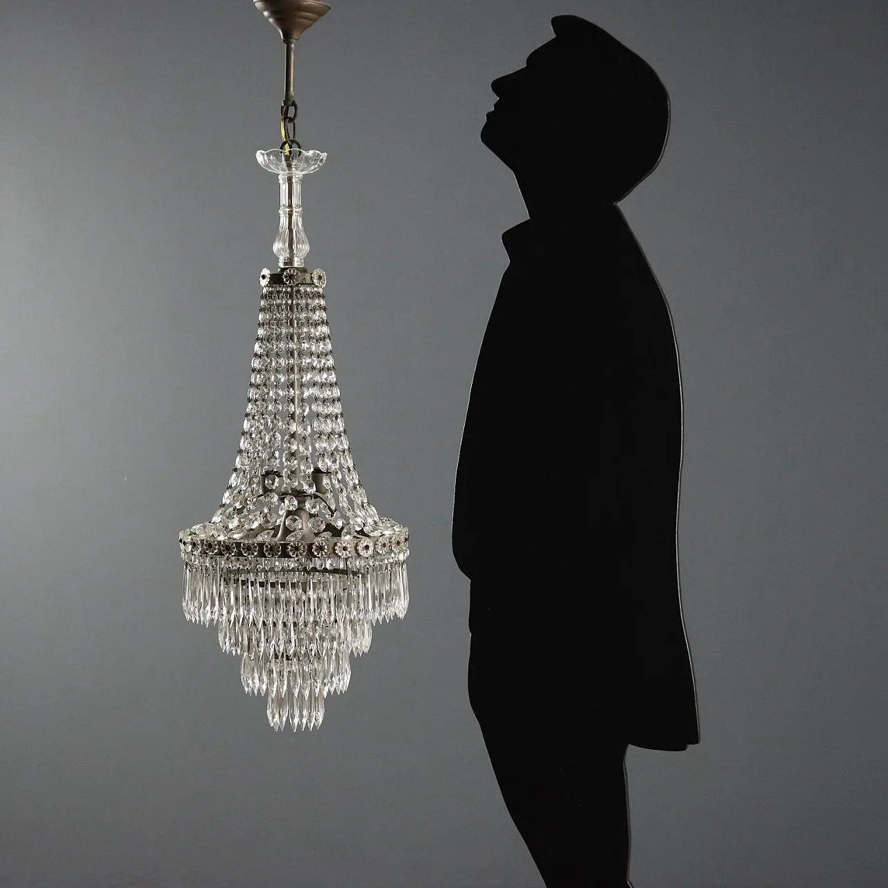 Hot air balloon chandelier, late 19th century 2
