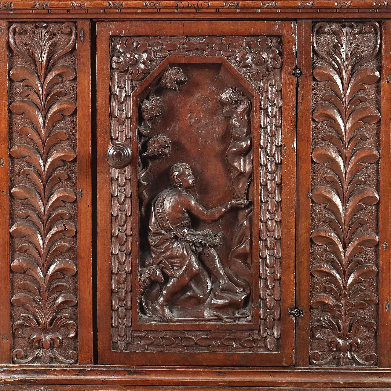 Genoese Baroque kneeler in walnut, 18th century 3