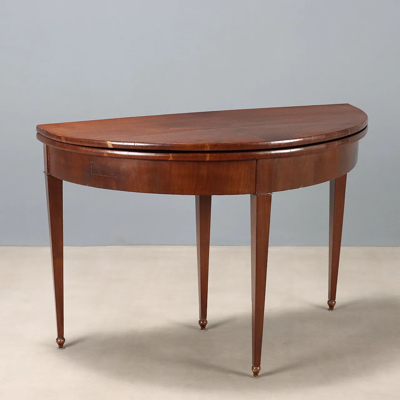 Demi Lune console in mahogany, 19th century 1