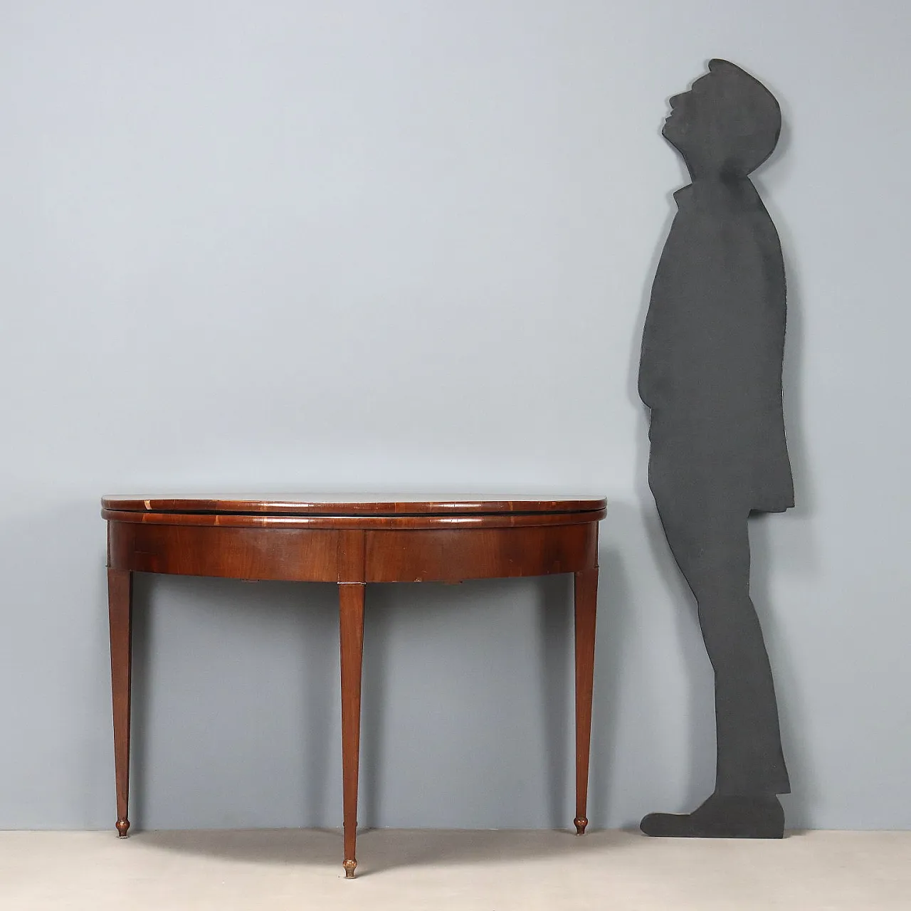 Demi Lune console in mahogany, 19th century 3