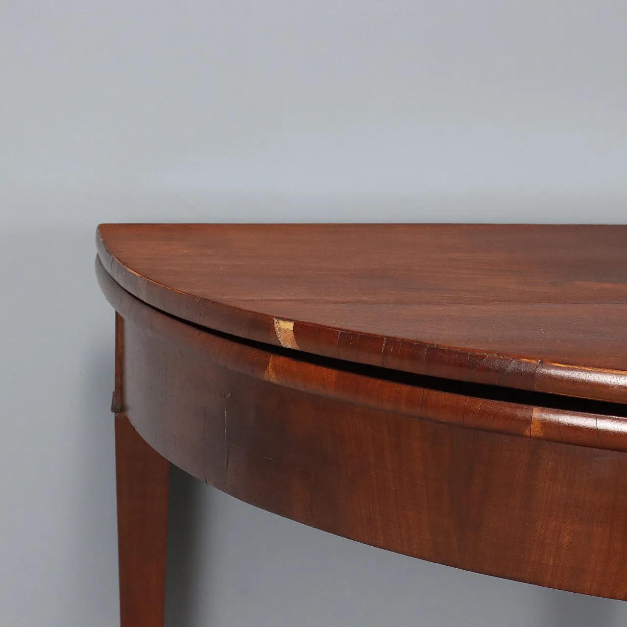Demi Lune console in mahogany, 19th century 4