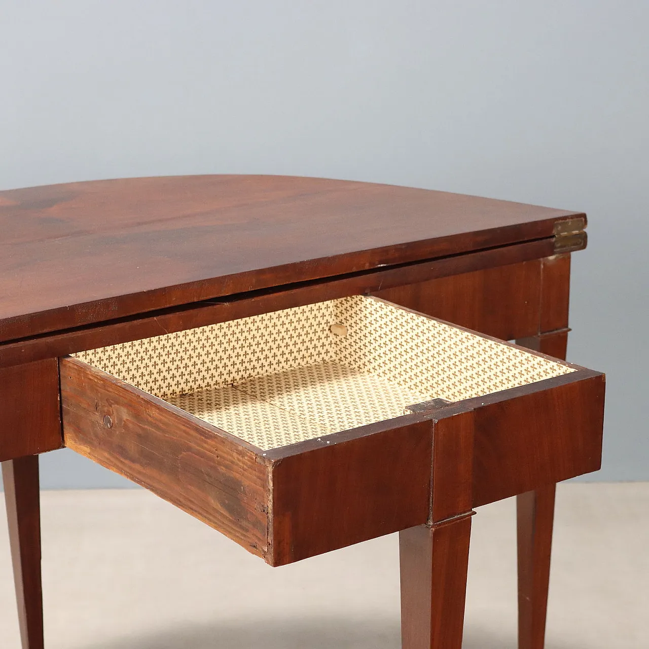 Demi Lune console in mahogany, 19th century 8