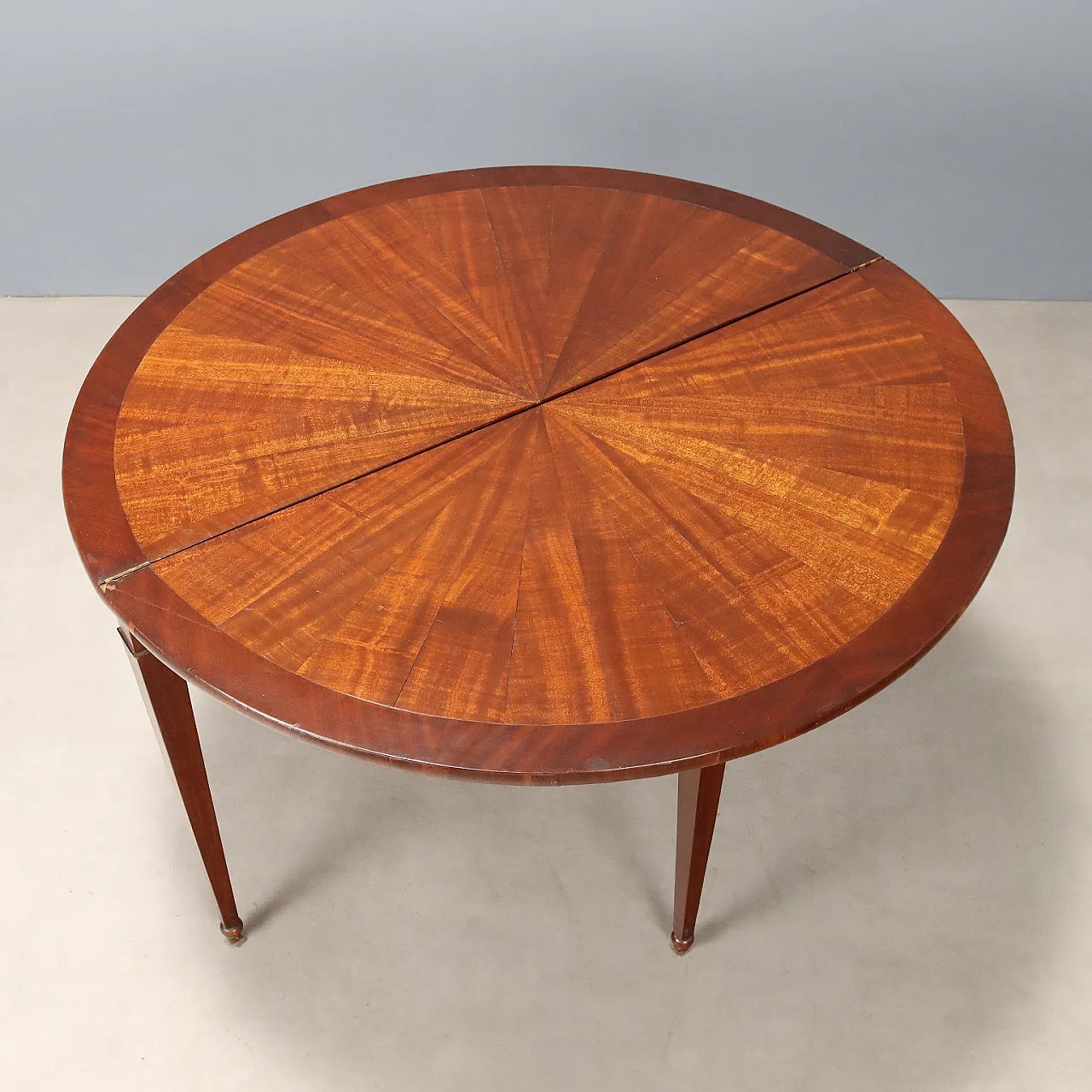 Demi Lune console in mahogany, 19th century 9