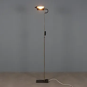 Lampada da terra in metallo, anni '80