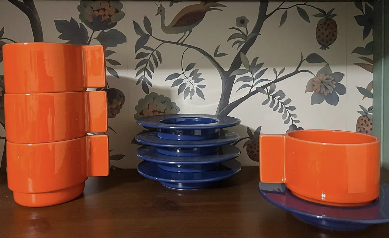 Breakfast cups by Franco Pozzi, 70s 2