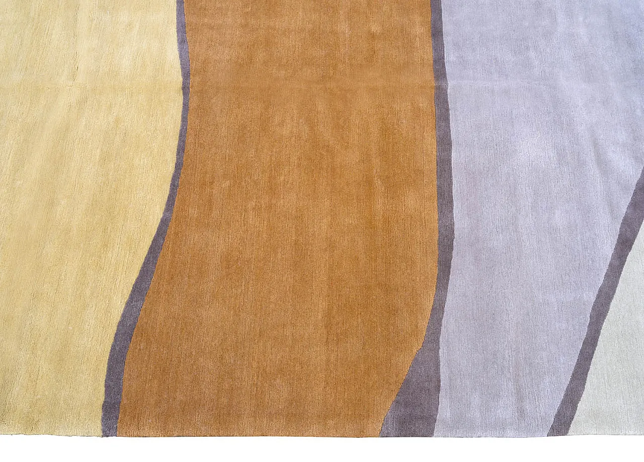 Large hand-knotted Tibetan rug in pure wool, 2000s 18