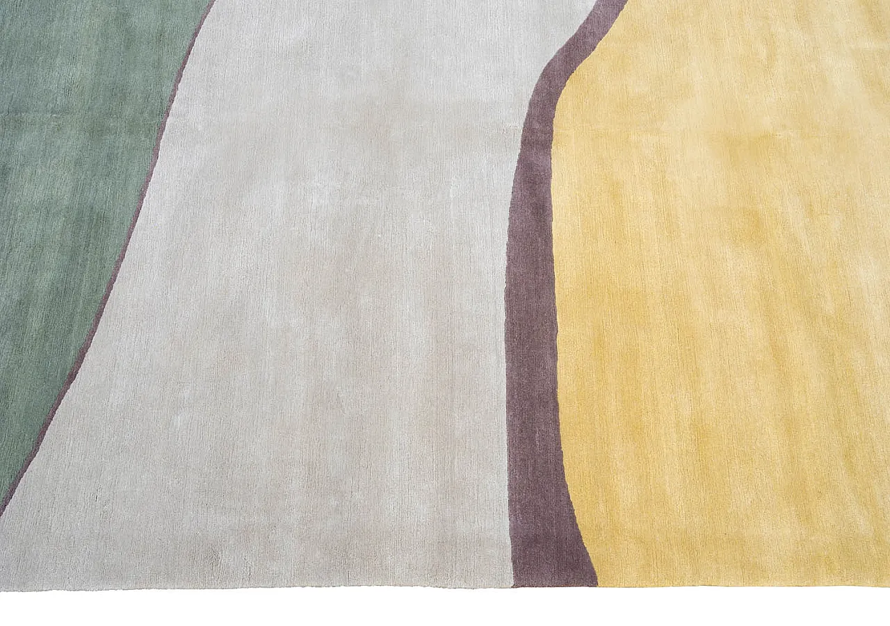 Large hand-knotted Tibetan rug in pure wool, 2000s 19