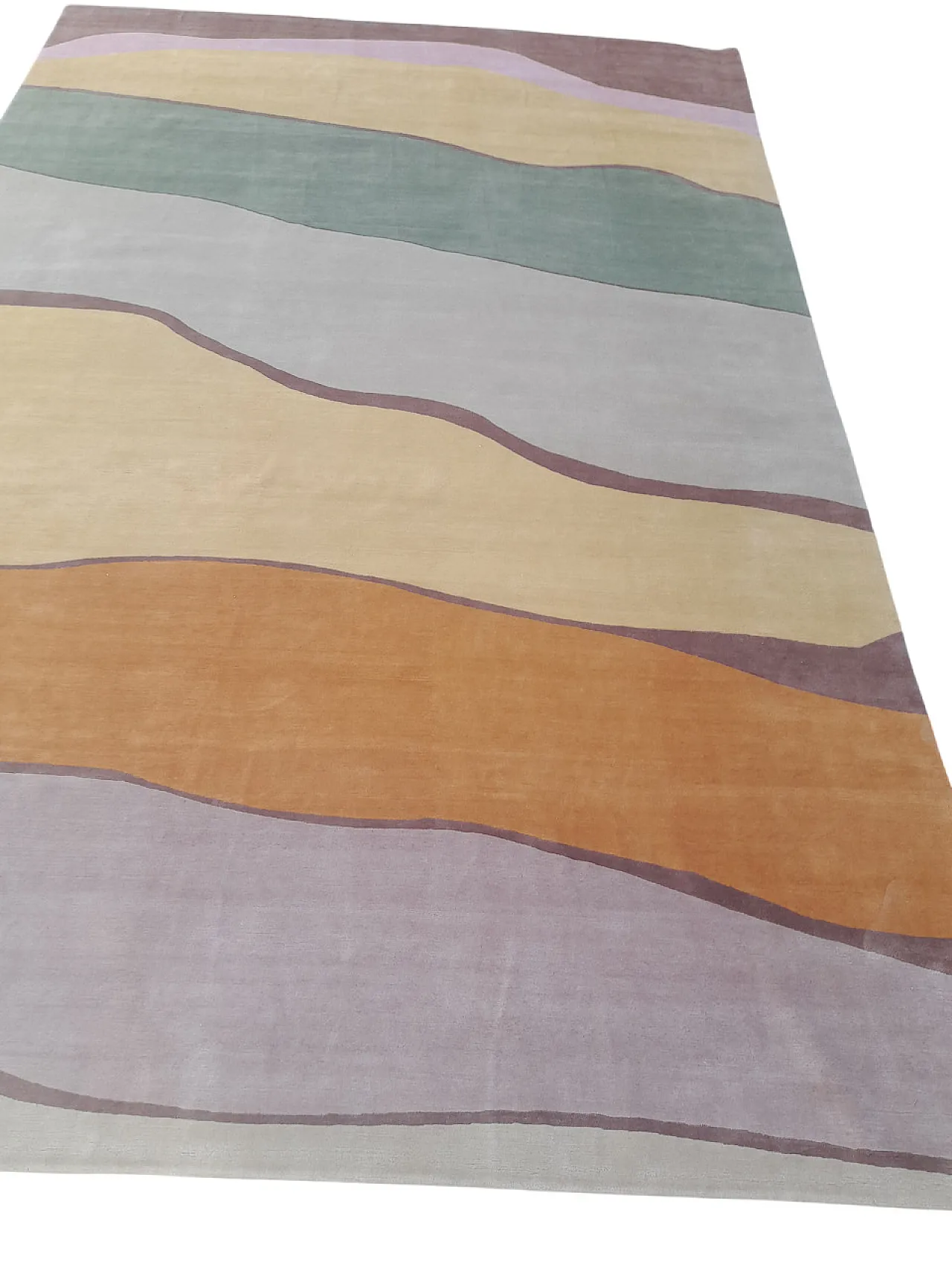Large hand-knotted Tibetan rug in pure wool, 2000s 25