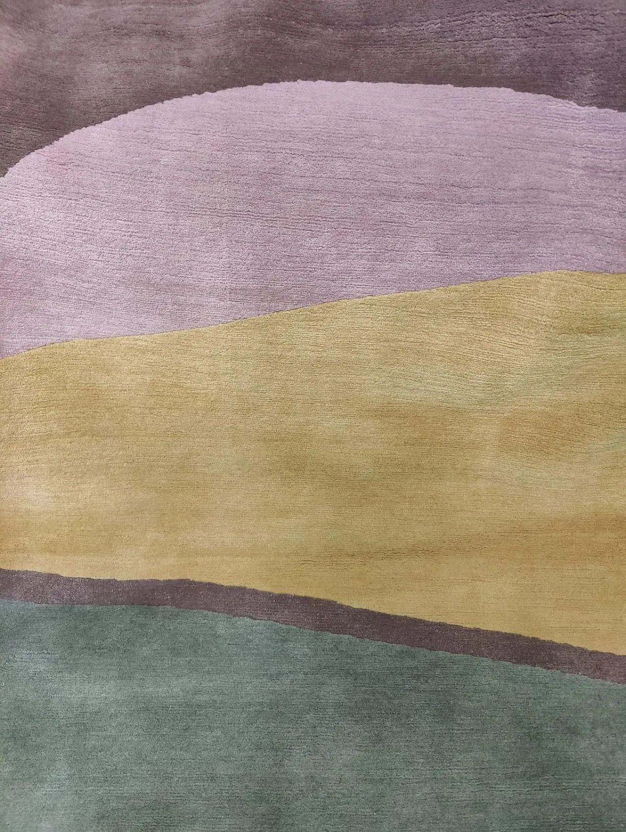 Large hand-knotted Tibetan rug in pure wool, 2000s 26