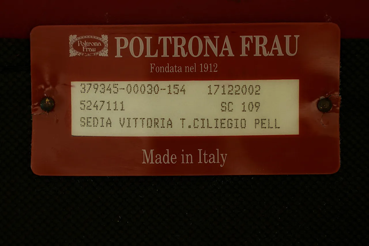 8 Poltrona Frau Vittoria Model Chairs, 2000s 3