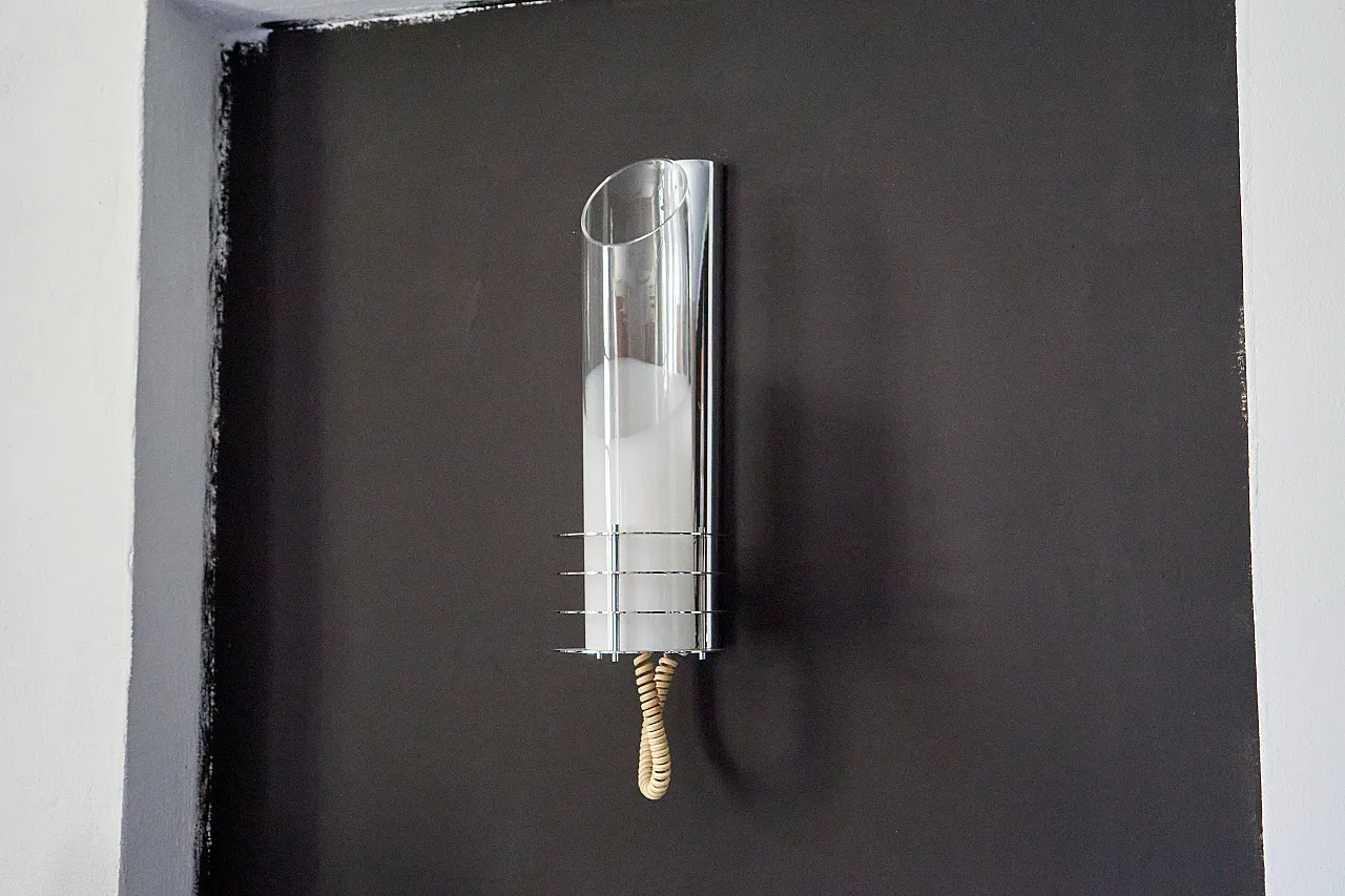 Metal and Murano glass wall lamp, 70s 2