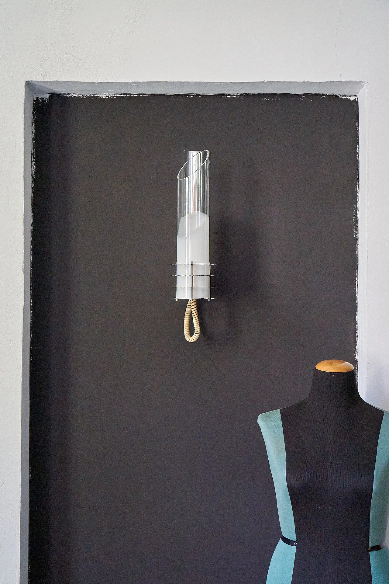 Metal and Murano glass wall lamp, 70s 12