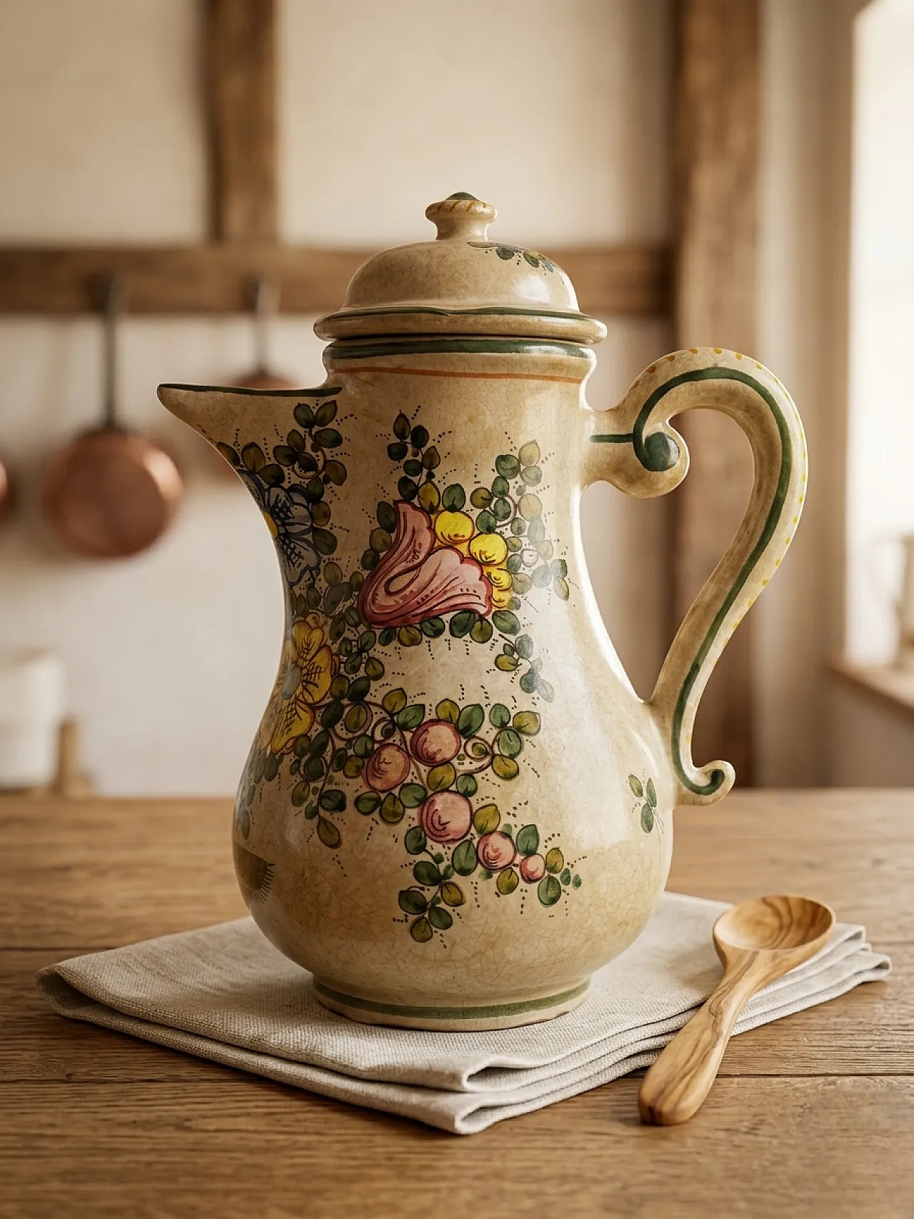 Deruta jug hand painted 1