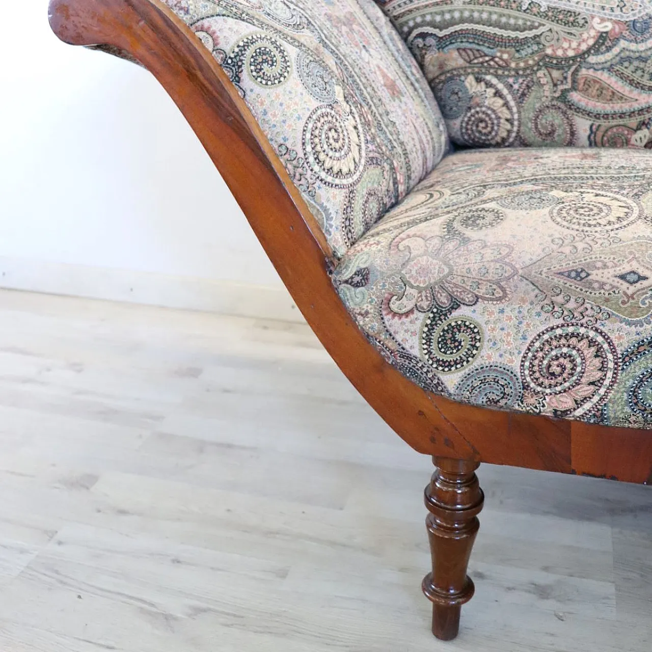Chaise Longue antica in noce, '800 4