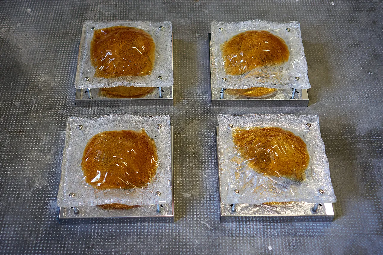 Murano glass wall lamps, 1970s 1