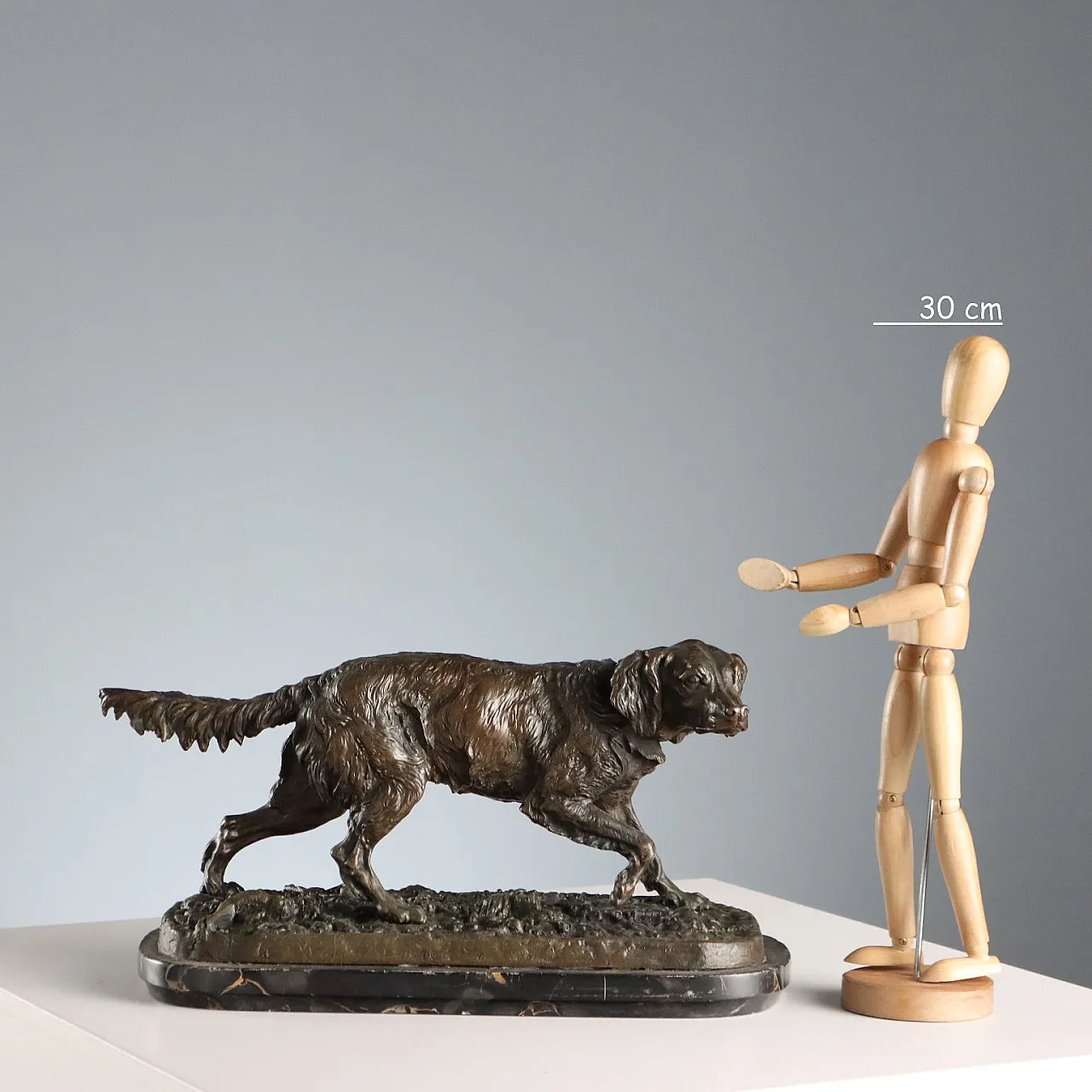 Hunting dog standing sculpture by Pierre Jules Mène, 20th century 2