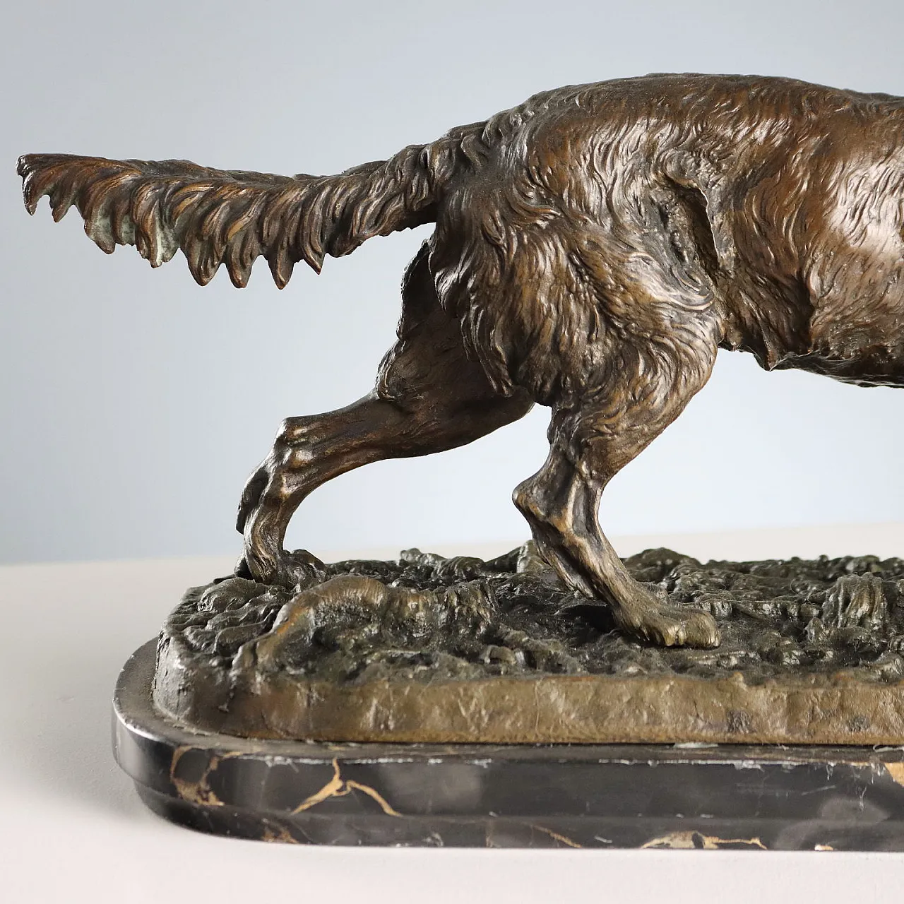 Hunting dog standing sculpture by Pierre Jules Mène, 20th century 5