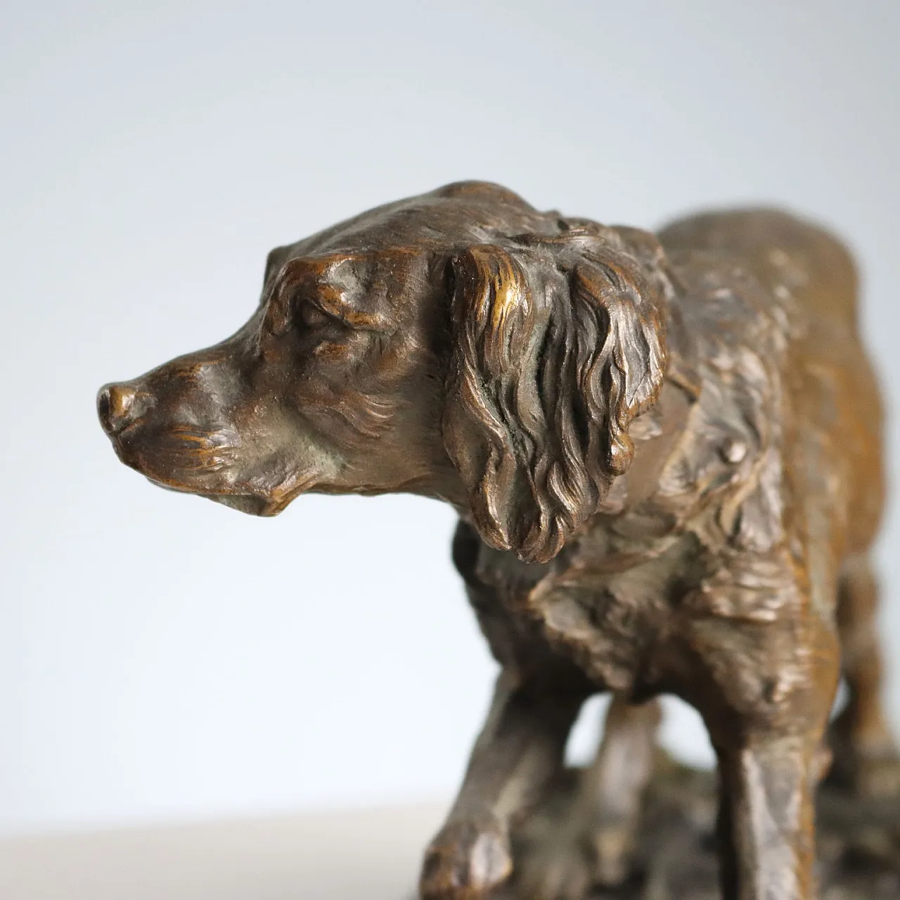 Hunting dog standing sculpture by Pierre Jules Mène, 20th century 8