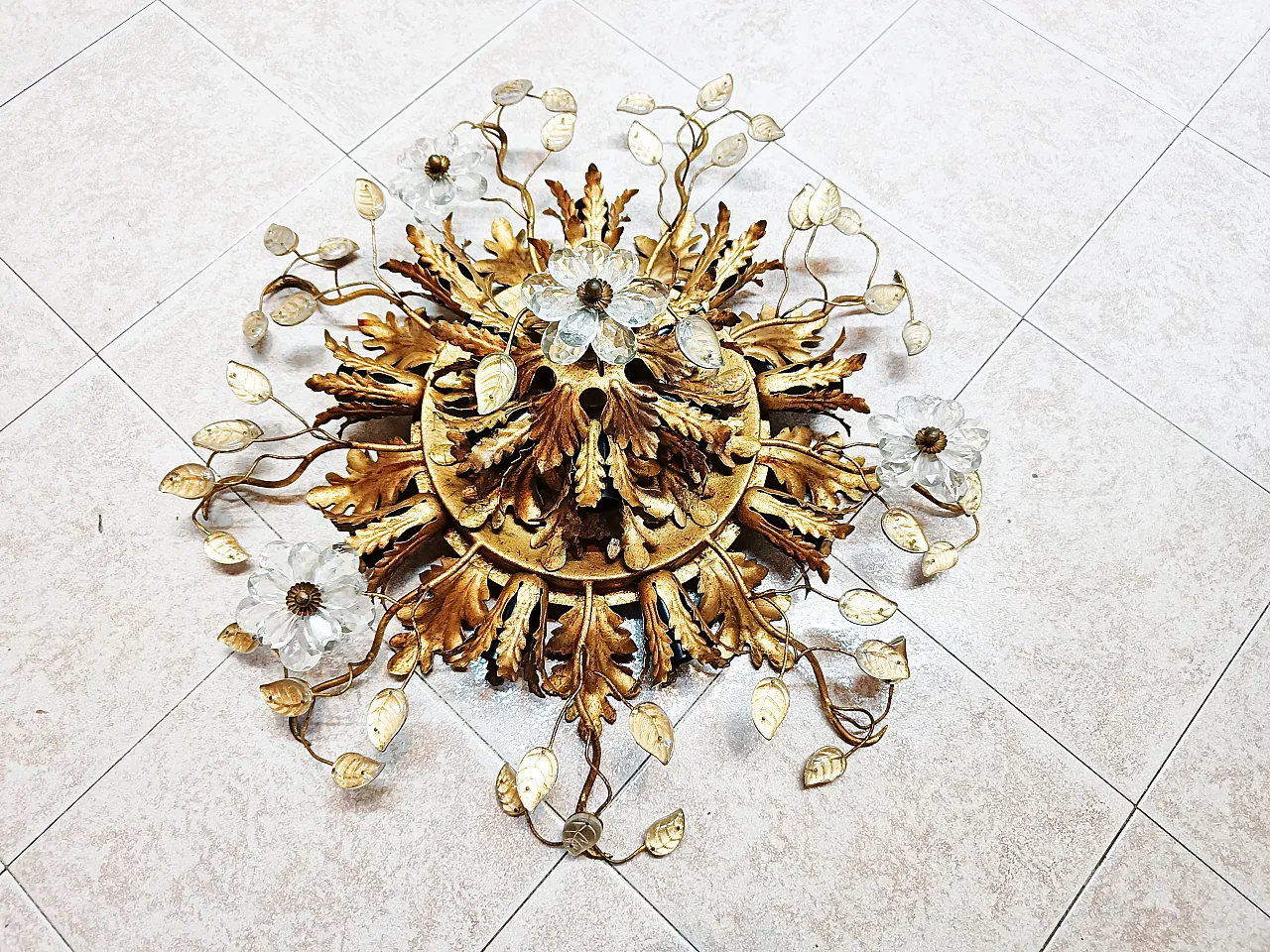 Banci Firenze Superclassic ceiling light with Murano flowers and petals 2