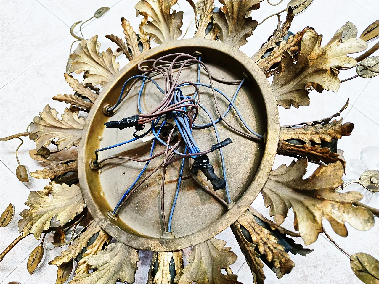 Banci Firenze Superclassic ceiling light with Murano flowers and petals 4