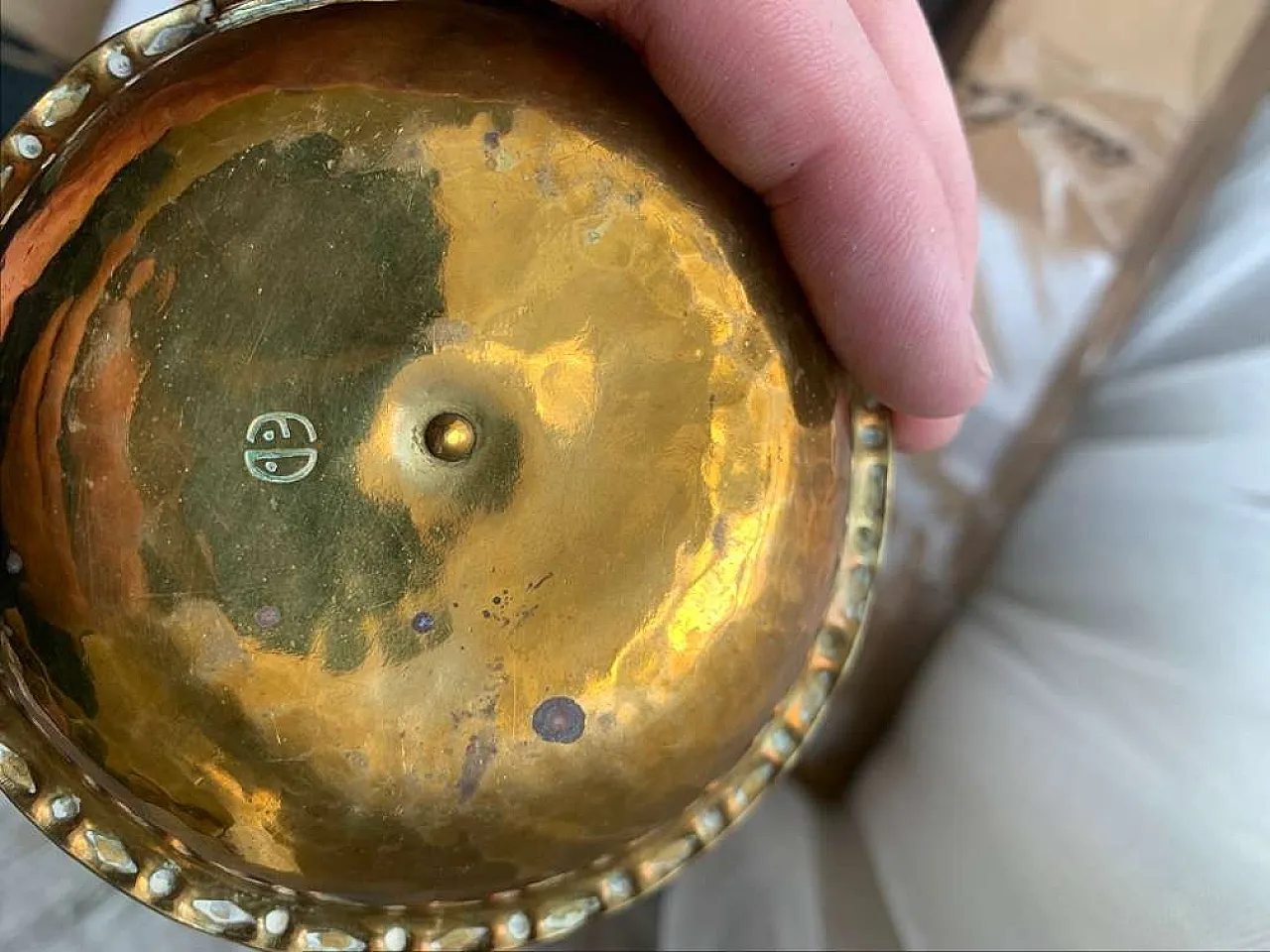 Kerzenständer Kerzenleuchter Messing Brass Candle holder, 1920s 8