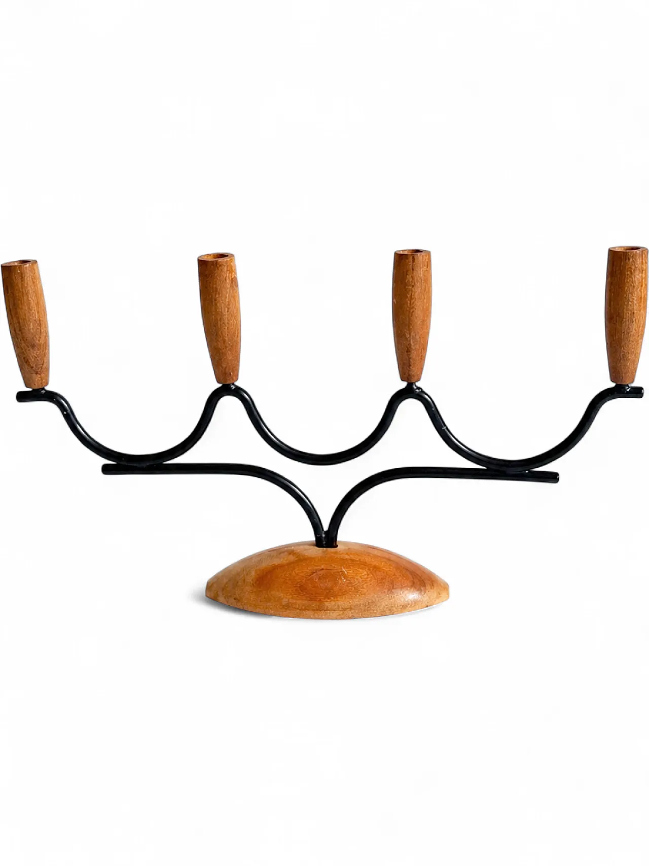 Four-flame candelabra Scandinavian, 70s 8