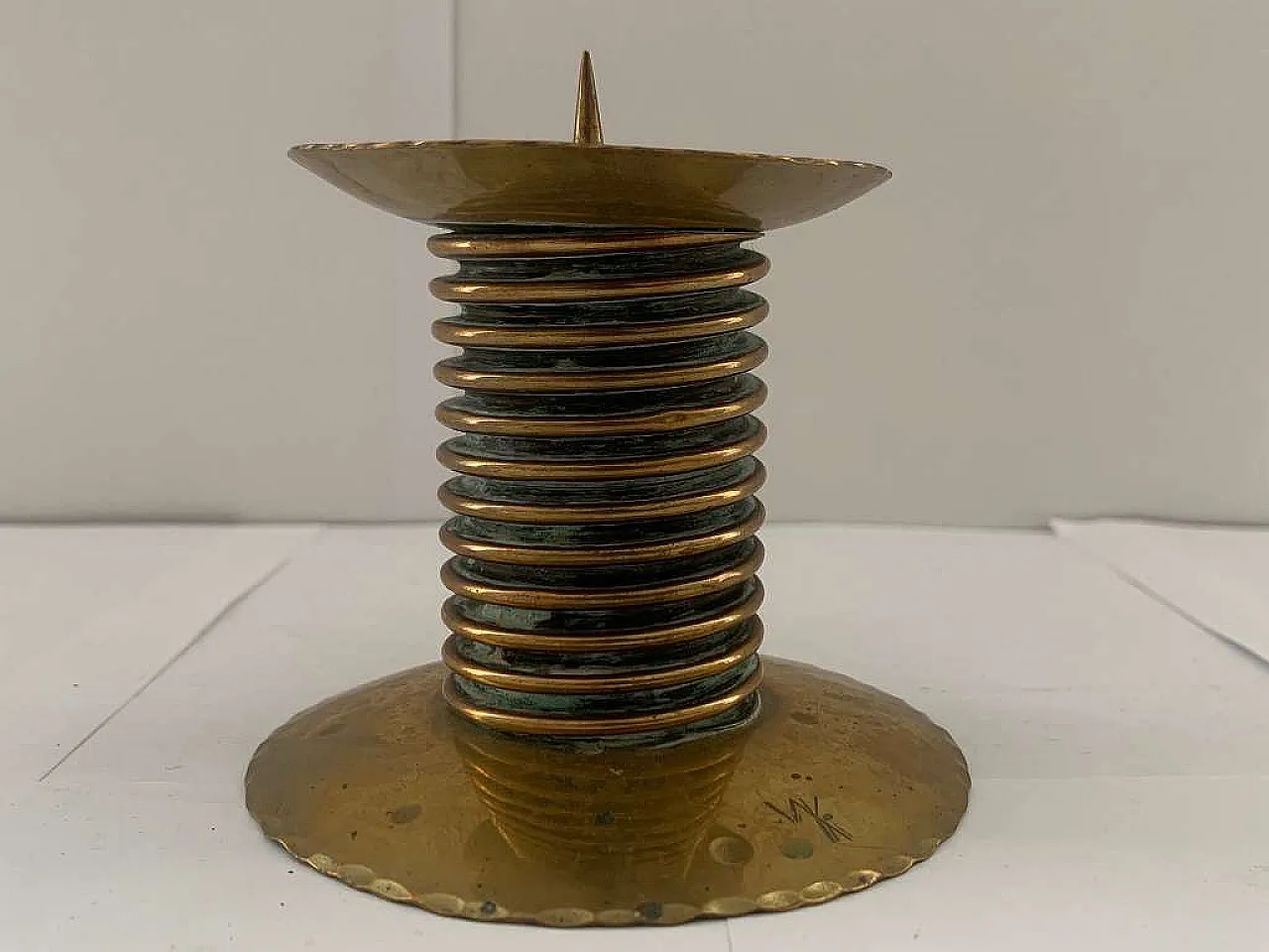 Kerzenleuchter Kerzenständer Messing Brass Candle holder WK, 30s 1