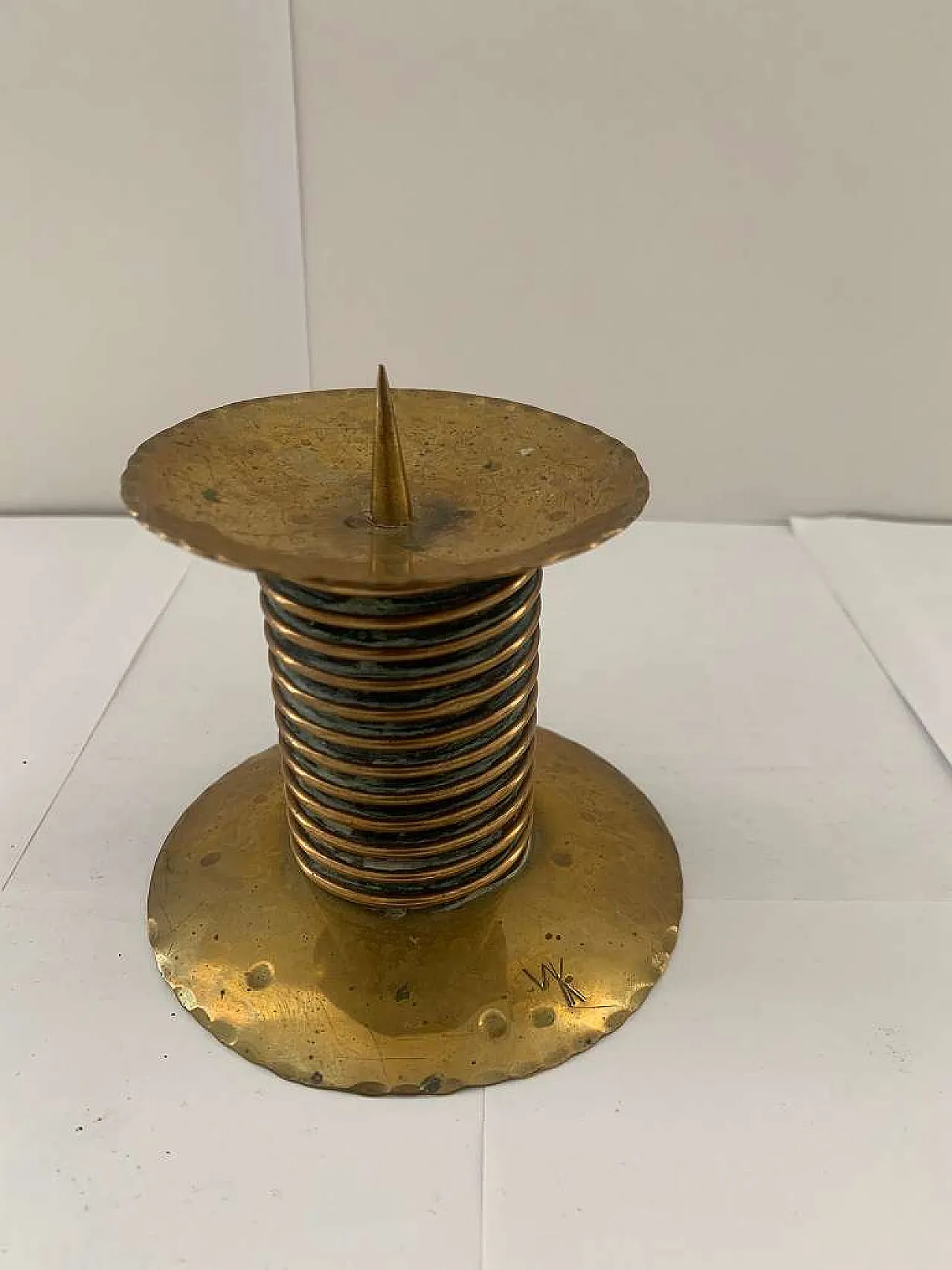 Kerzenleuchter Kerzenständer Messing Brass Candle holder WK, 30s 2